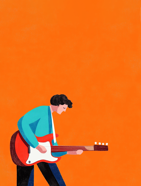 Guitar Player Illustration