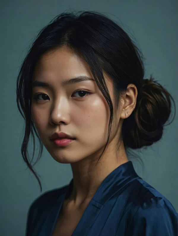 Serene Portrait of a Young Woman