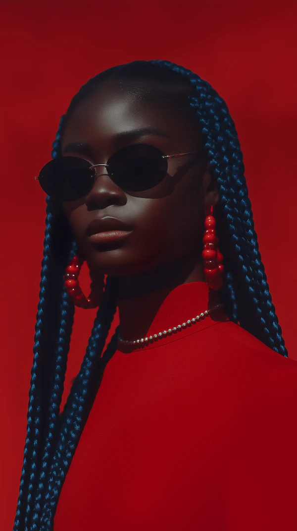 Vivid Red Portrait