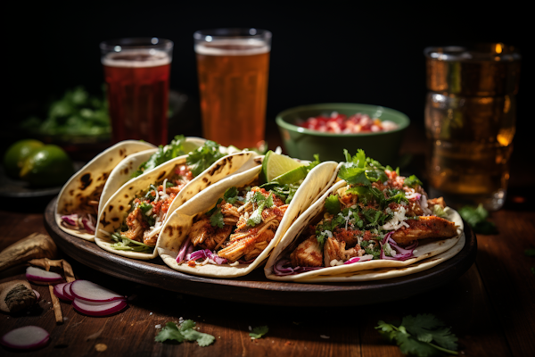 Rustic Chicken Tacos with Cilantro and Lime