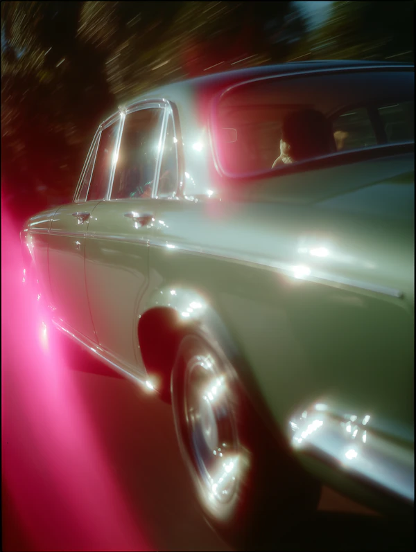 Vintage Green Car Motion