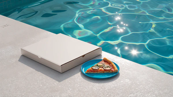 Poolside Pizza Relaxation