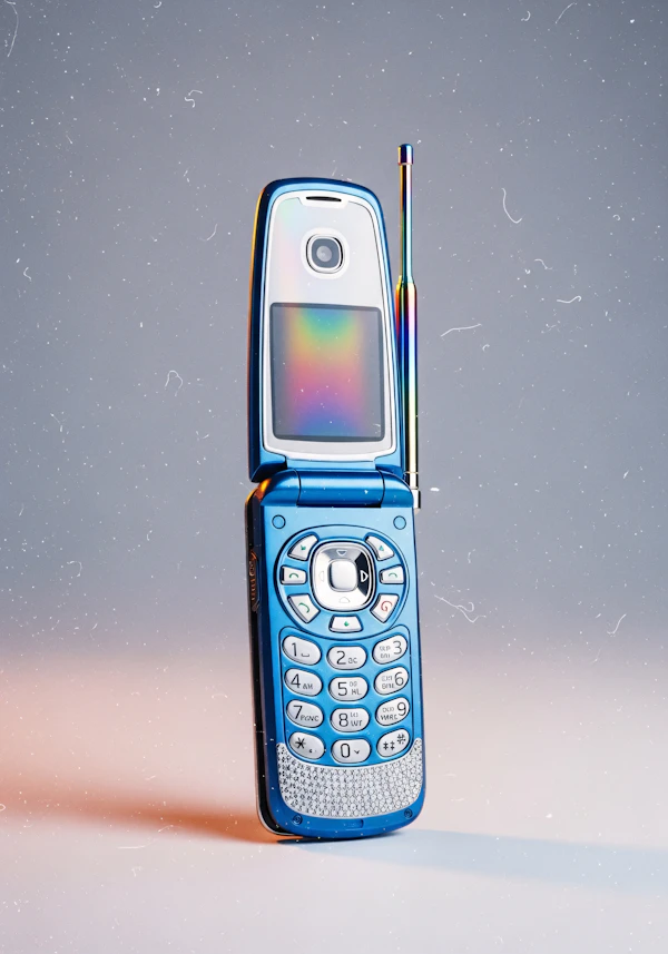 Retro Flip Phone Display
