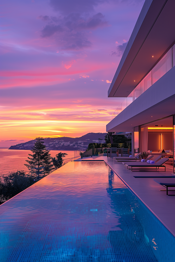 Luxurious Modern Villa at Sunset