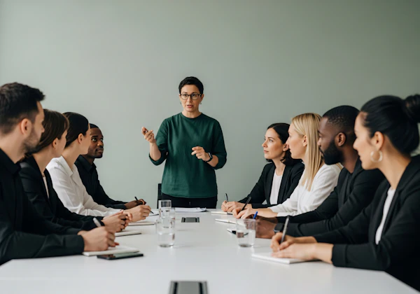 Professional Meeting Scene