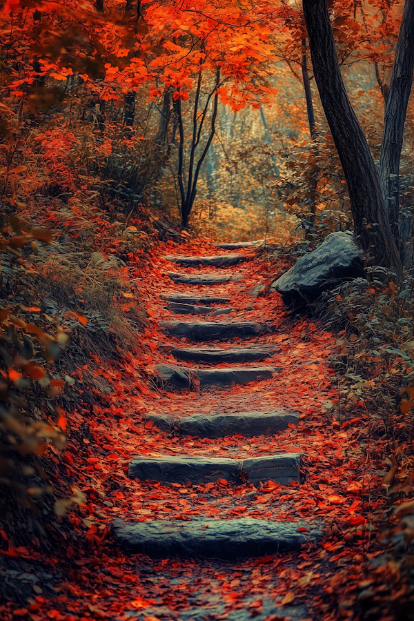 Serene Autumn Forest Path