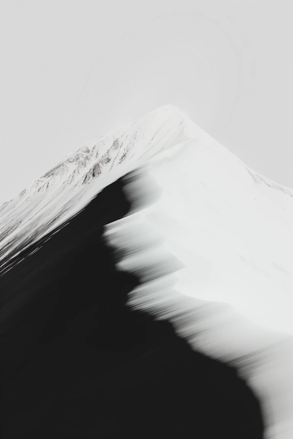Snowy Mountain Abstract