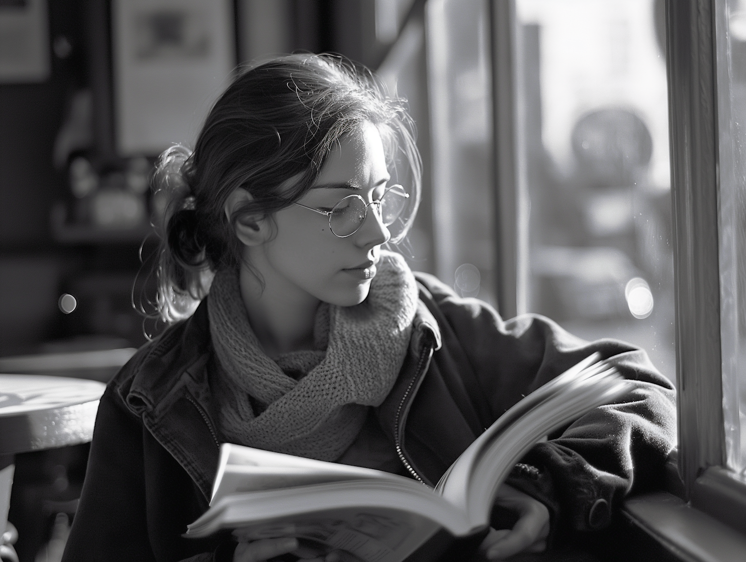 Young Woman Reading by the Window