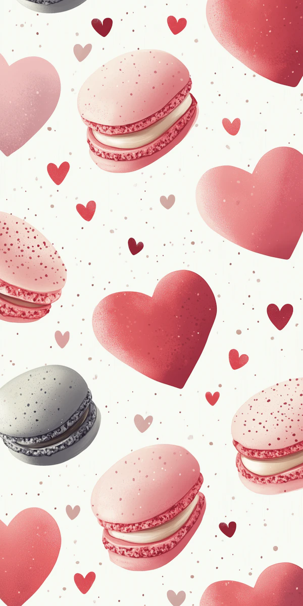 Whimsical Macarons and Hearts
