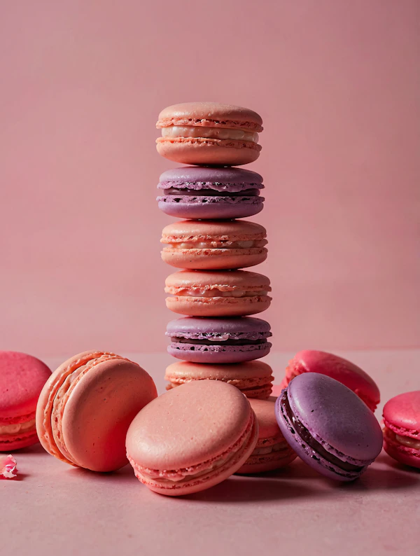 Colorful Macaron Tower