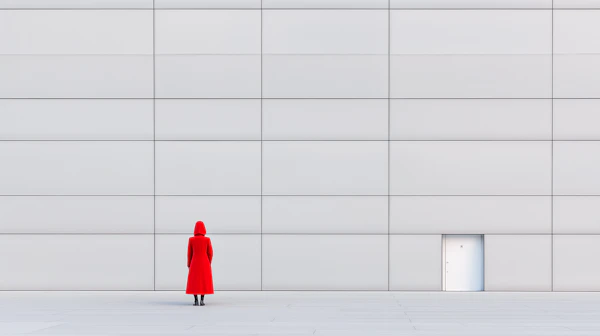 Contemplative Red Coat