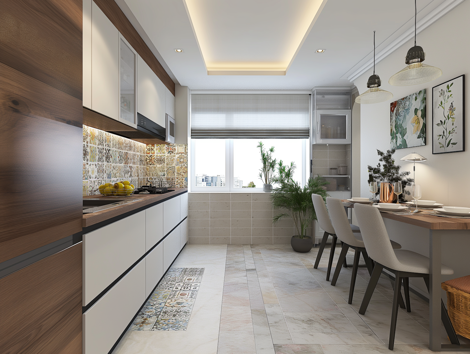 Contemporary Kitchen and Dining Interior