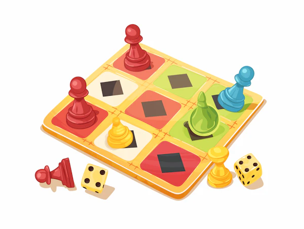 Colorful Board Game Setup