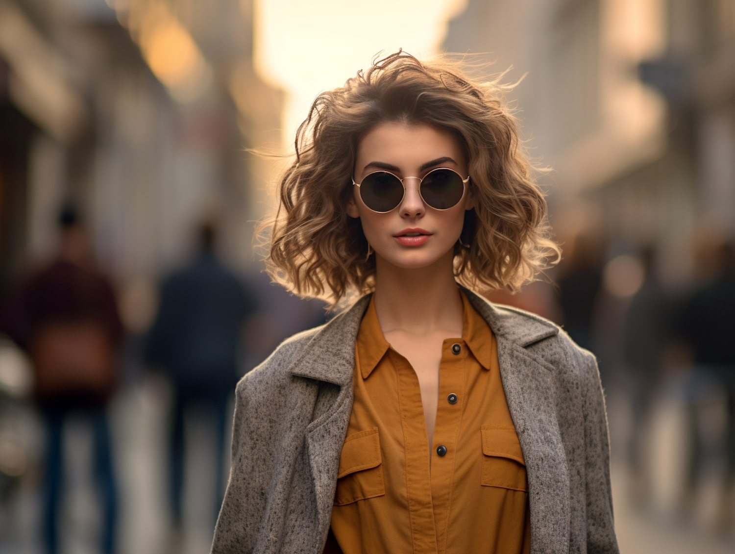 Stylish Woman on City Street