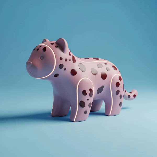 Stylized Pink Leopard