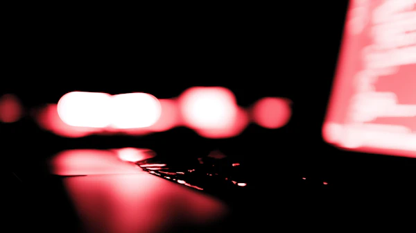 Cyberpunk Laptop Scene
