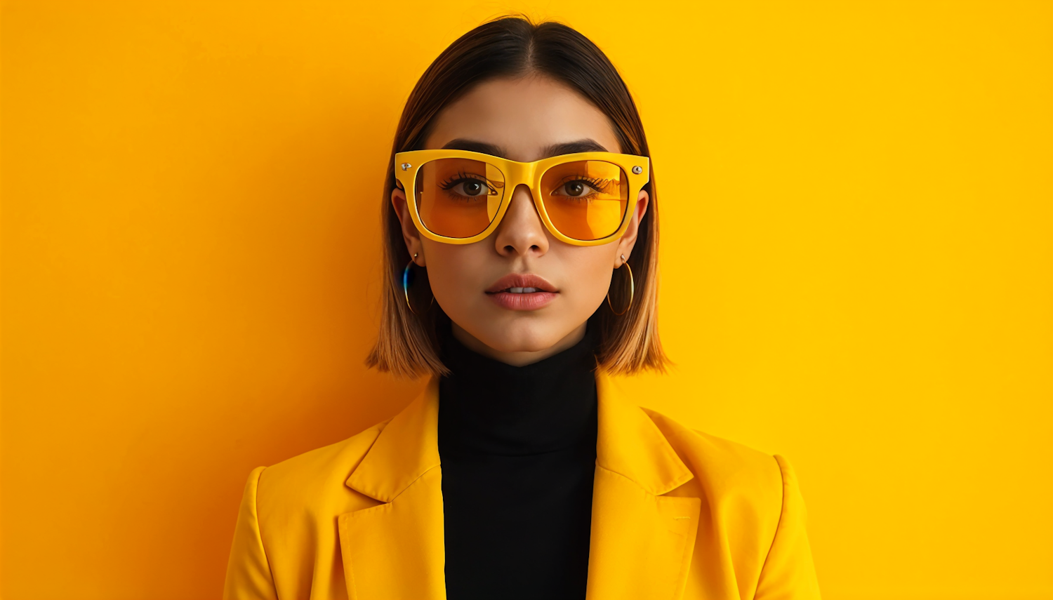 Striking Yellow Fashion Portrait