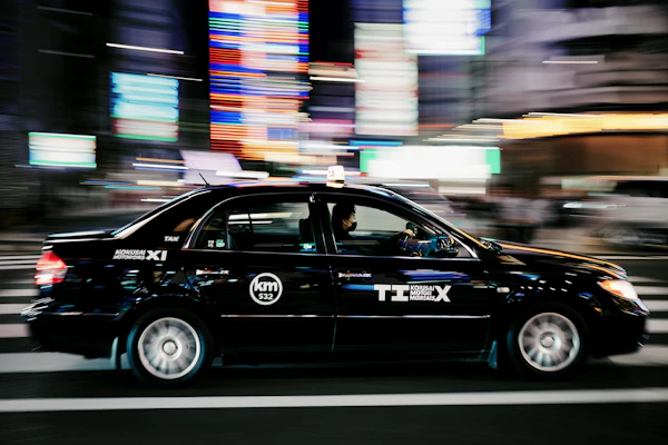 Night Taxi in Motion