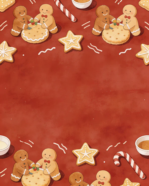 Festive Gingerbread Scene