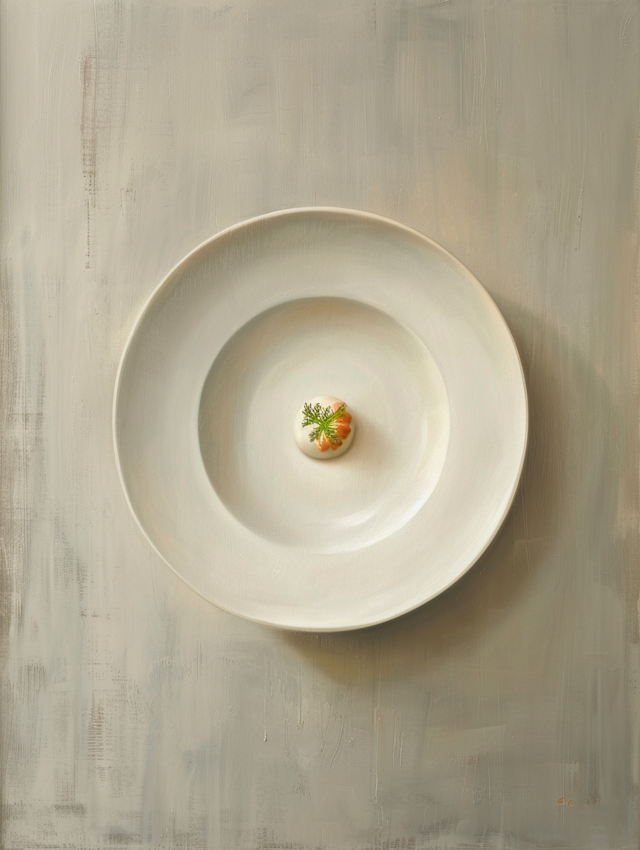 Minimalist Cherry Tomato on Plate