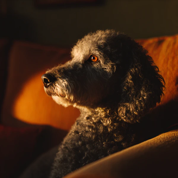 Golden Sunlit Poodle