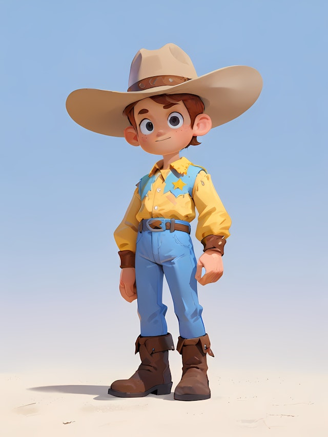 Cartoon Cowboy Boy