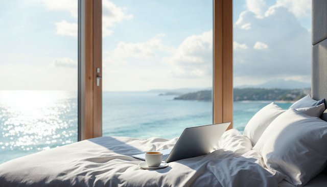 Serene Bedroom with Ocean View