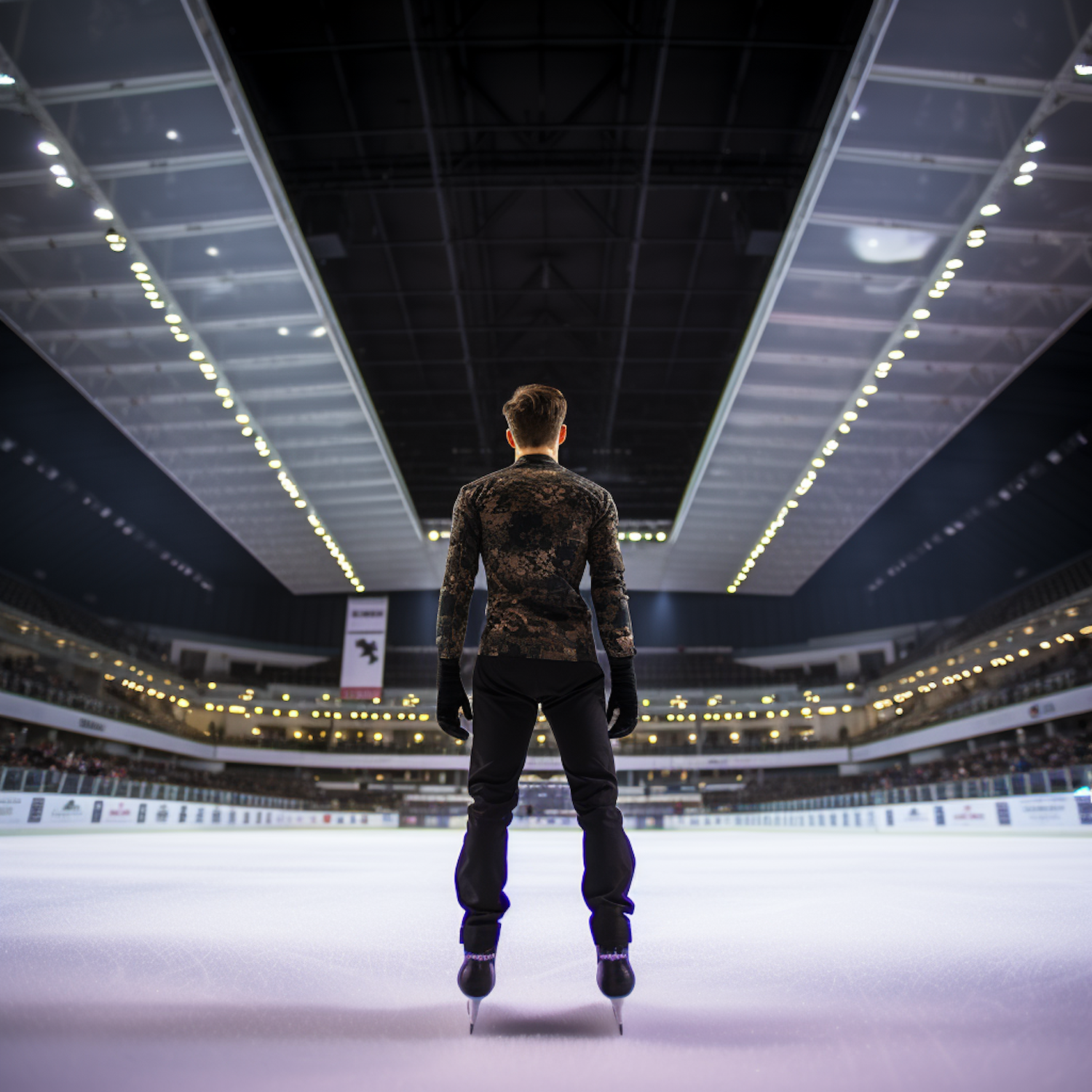 Solitary Ice Rink Contemplation