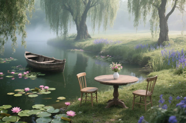 Serene Riverside Scene
