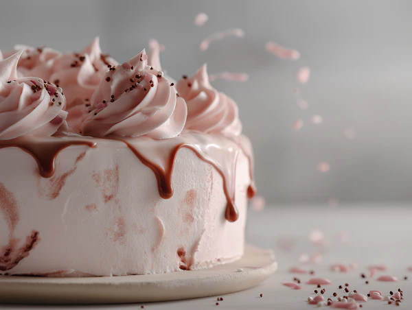 Decorated Pink Cake