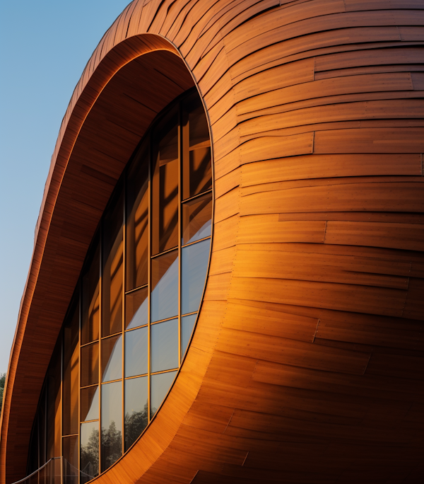 Sunlit Amber Curve Pavilion