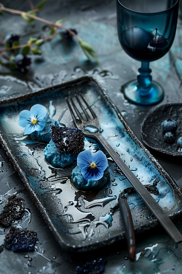 Moody Blue Food Art