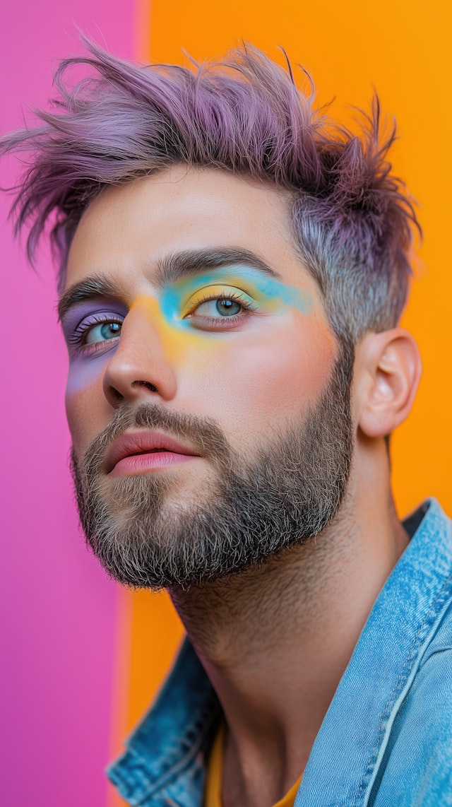 Colorful Makeup and Fashion Portrait