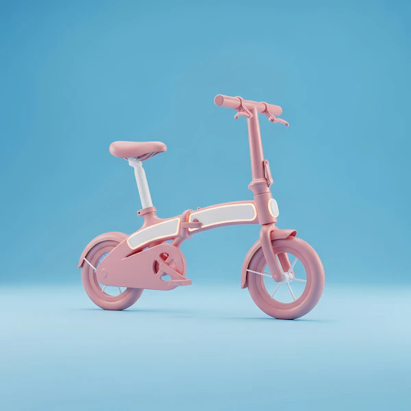 Stylized Pink Bicycle