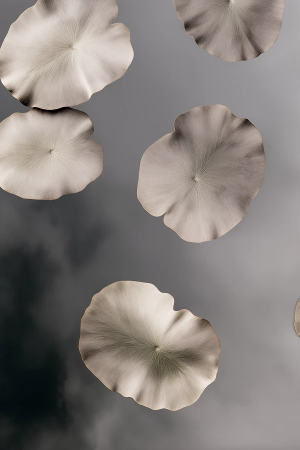 Metallic Lily Pads Art