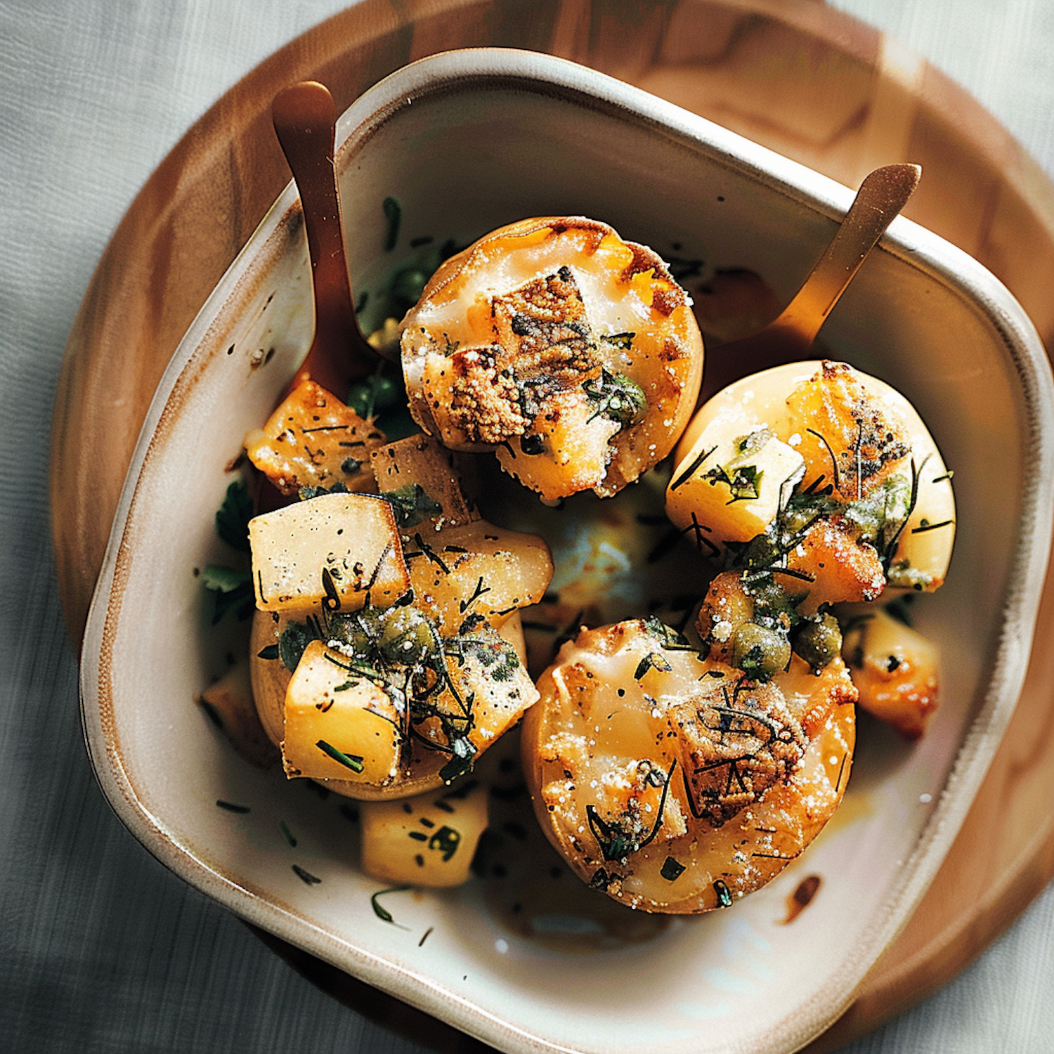 Grilled Scallops with Herbs