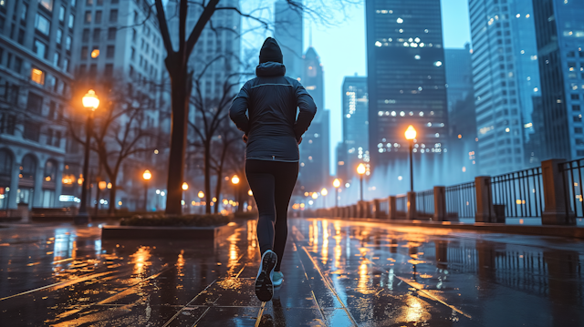 Urban Jogger at Dawn/Dusk