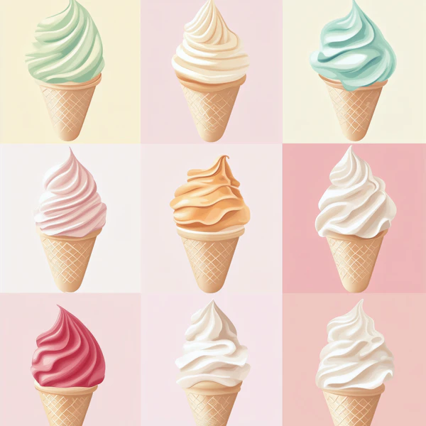 Soft-Serve Ice Cream Grid