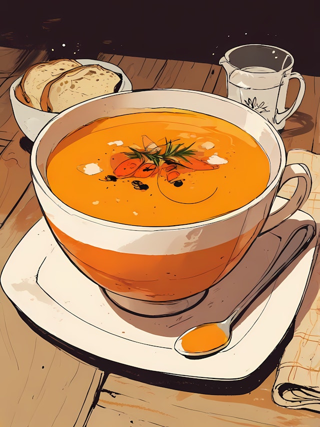 Warm Bowl of Orange Soup