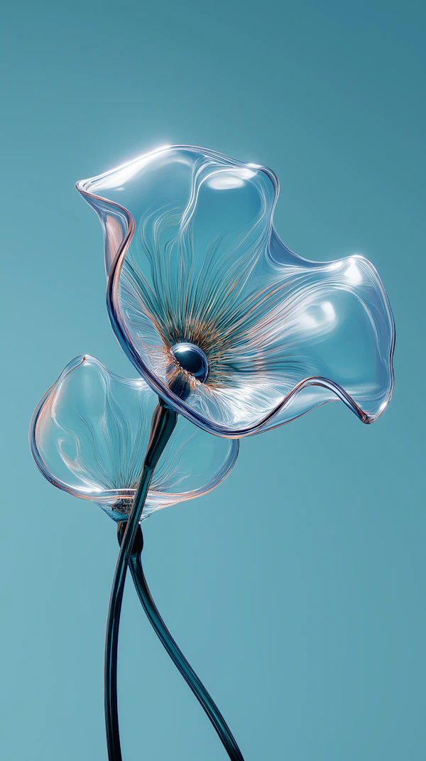 Abstract Glass Flowers