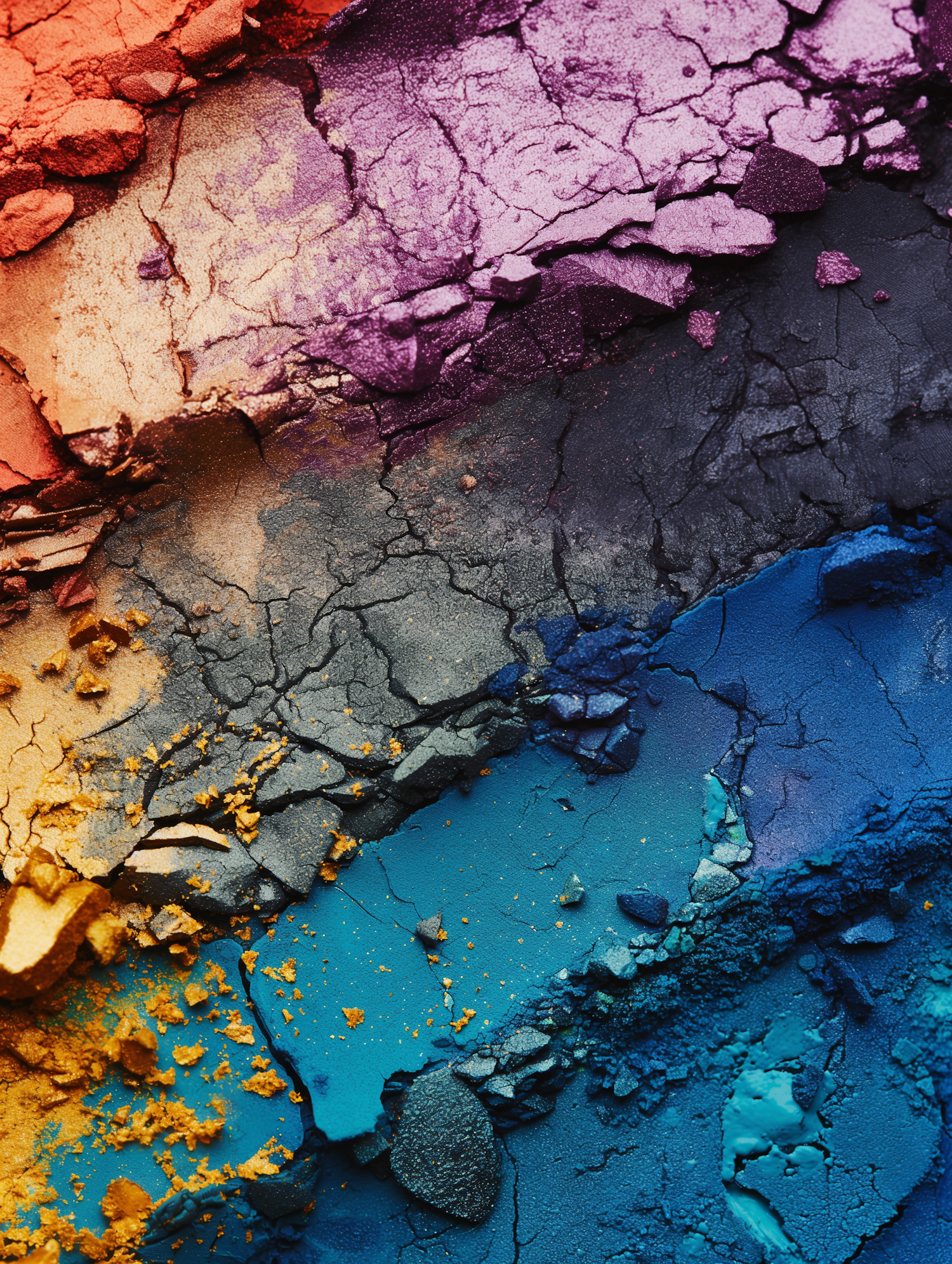 Abstract Cracked Pigments