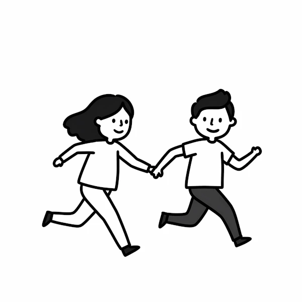 Joyful Cartoon Duo