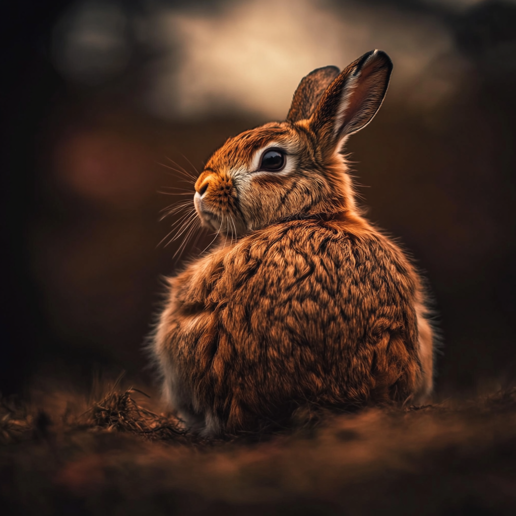 Curious Rabbit in Autumn Light