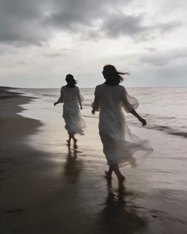 Beach Walk at Dusk