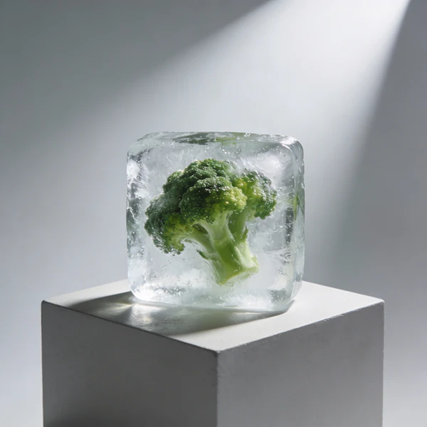 Broccoli in Ice Art
