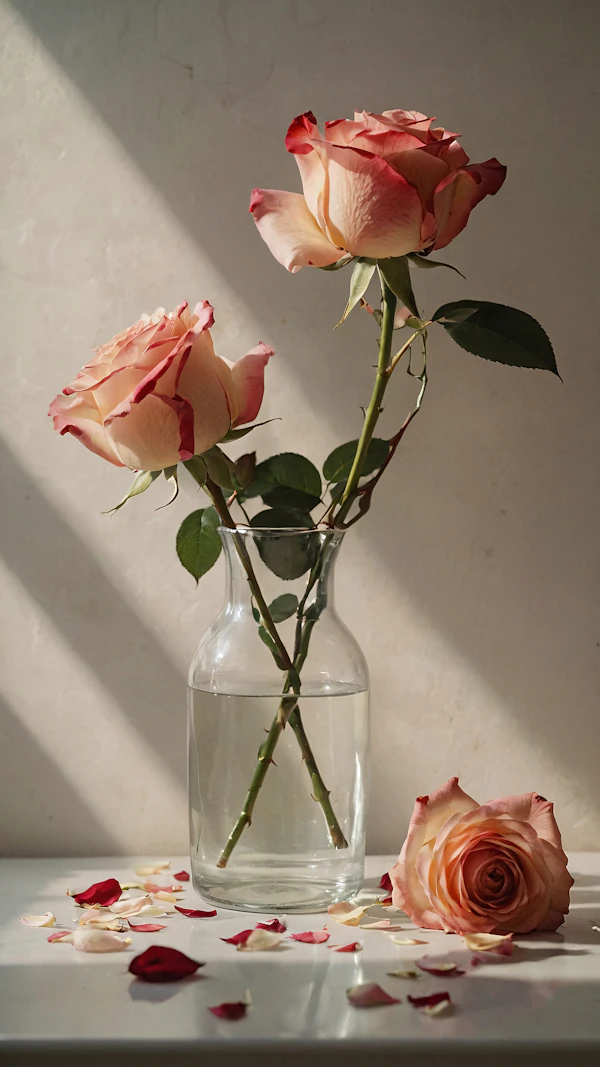 Elegant Roses in Vase