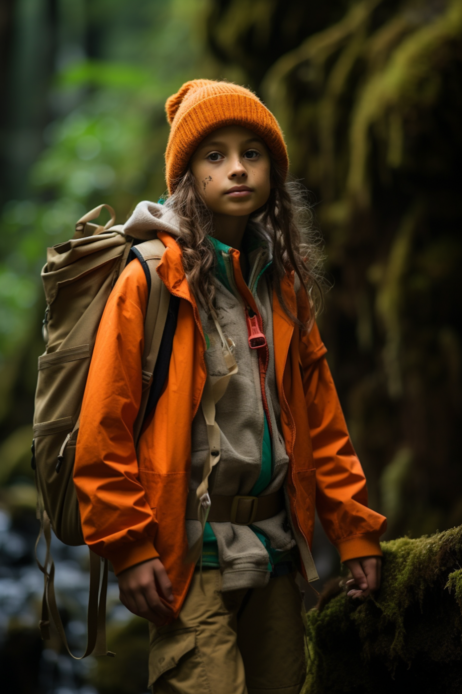 Young Explorer in Autumn Forest