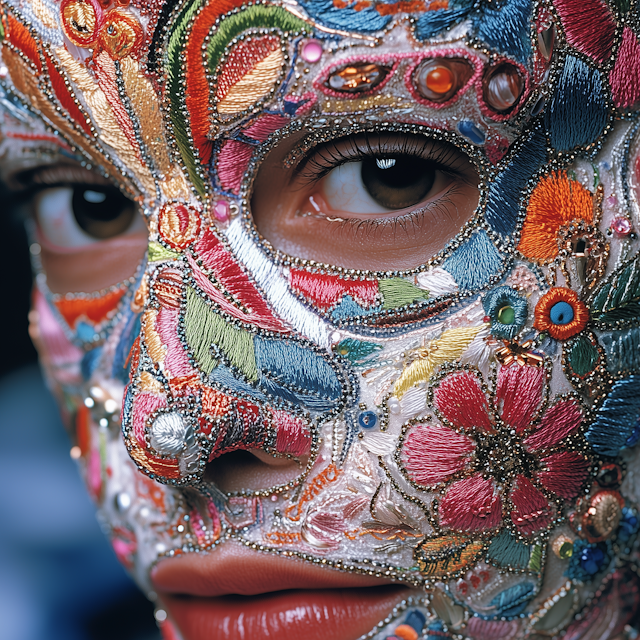 Intricate Mask Close-Up