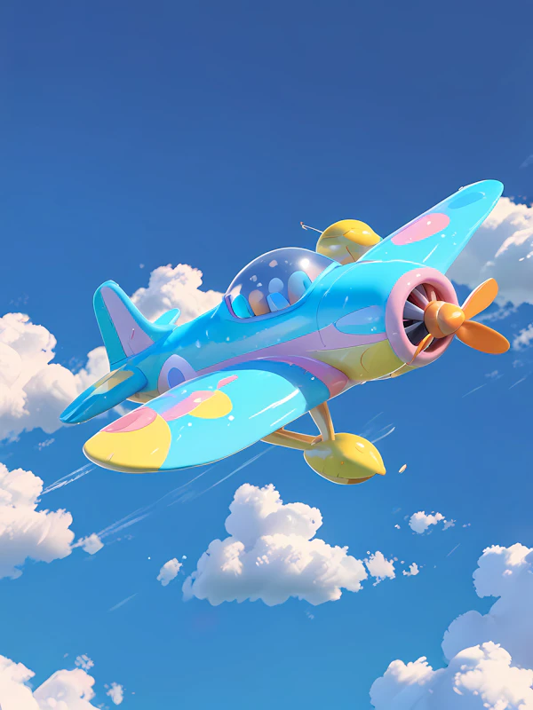 Whimsical Airplane Art