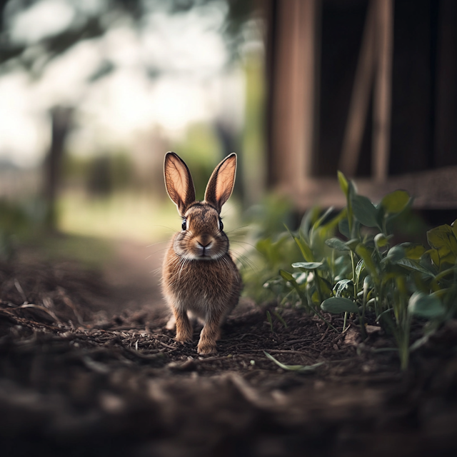 Serene Rabbit in Nature